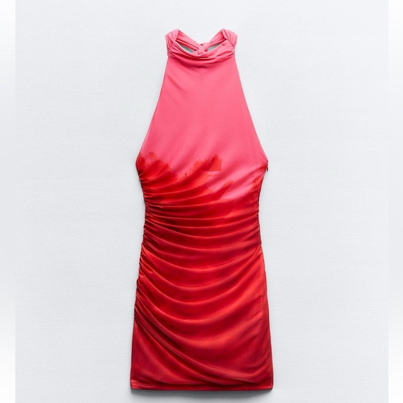 Zara Printed Tulle Dress - Picture 7 of 10